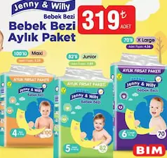 JENNY & WİLLY BEBEK BEZİ ÇEŞİTLERİ